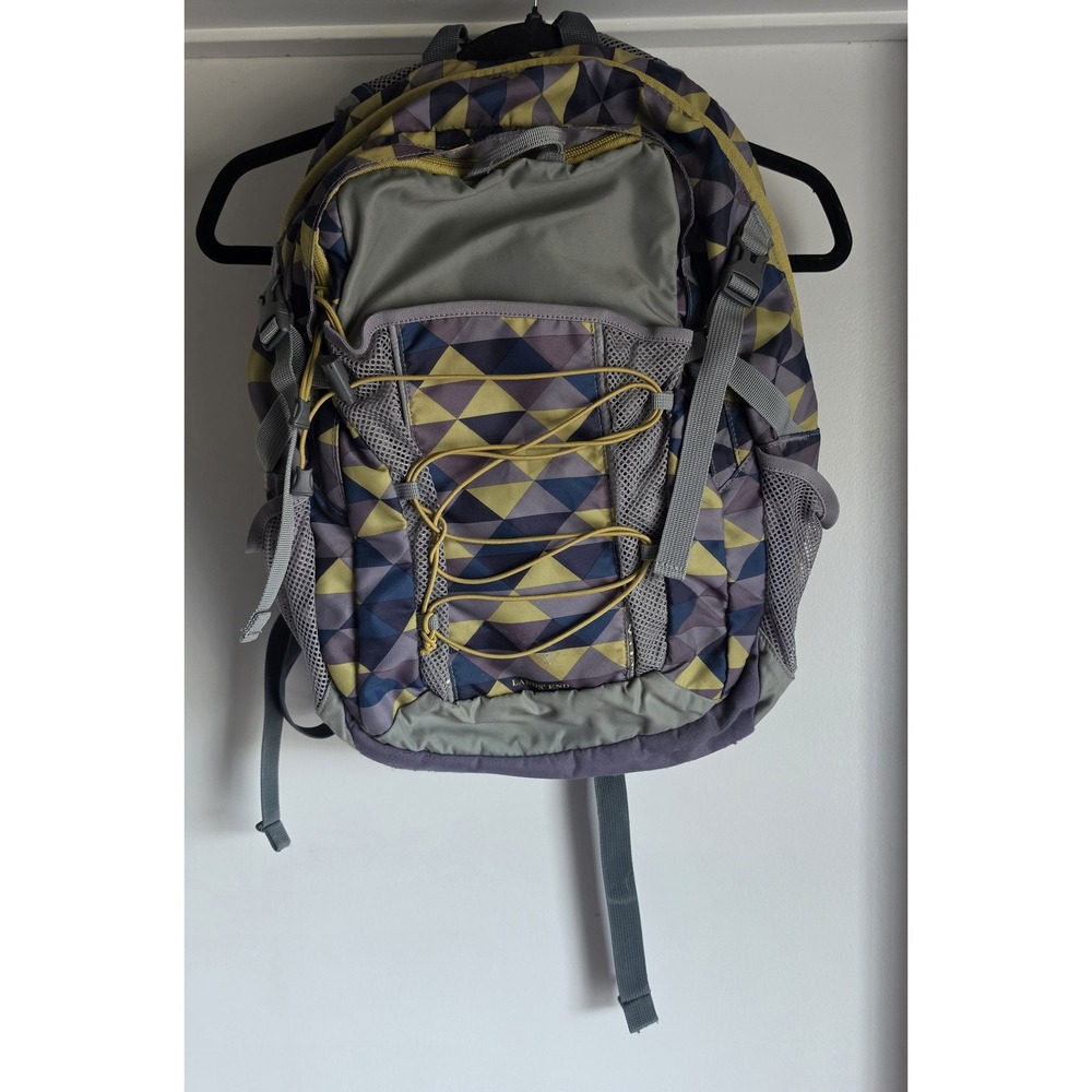 Lands' End Backpack Purple Yellow Blue Grey Unisex School Bag Pack Gorpcore